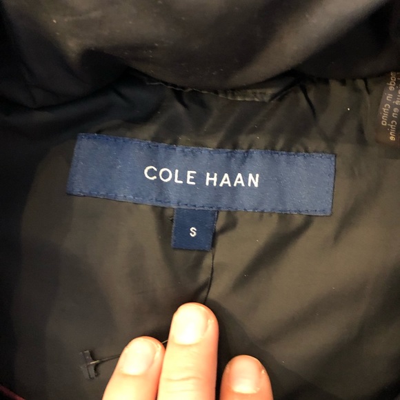 Cole Haan Black Parka Built In Vest - Picture 6 of 8